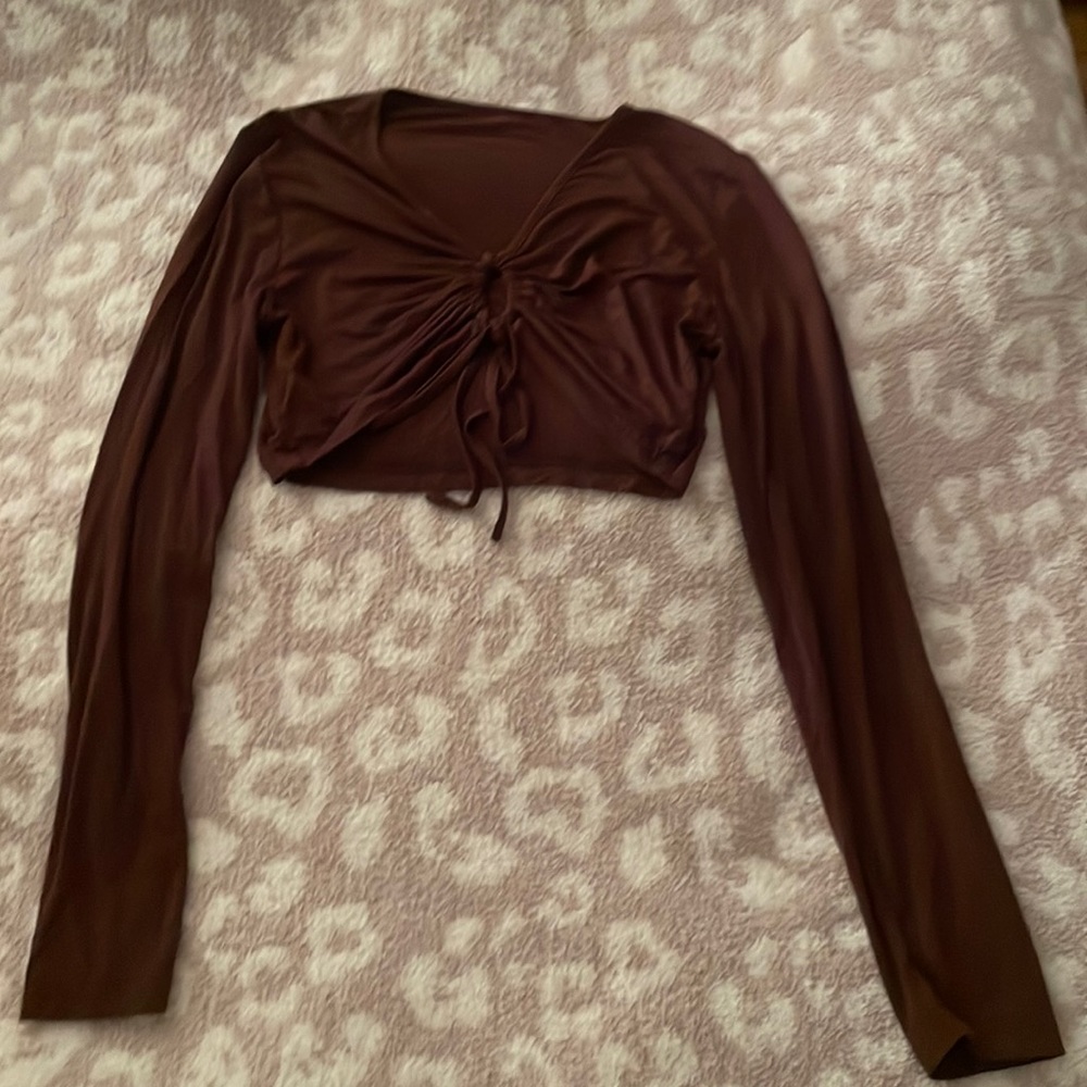 Shein cropped brown top!